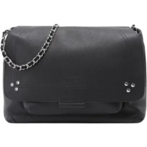 Grained Leather Handbag with Chain Strap , female, Sizes: ONE SIZE - Jérôme Dreyfuss - Modalova