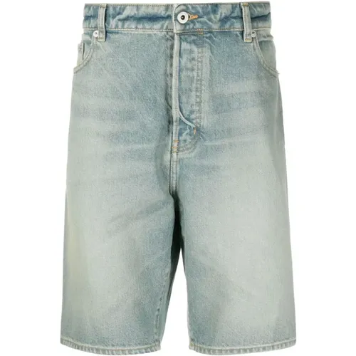 Stylische Blaue Denim-Shorts für Männer , Herren, Größe: W31 - Kenzo - Modalova