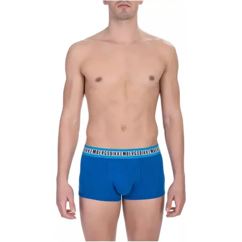 Blaue Baumwollunterwäsche Trunk Bi-pack - Bikkembergs - Modalova