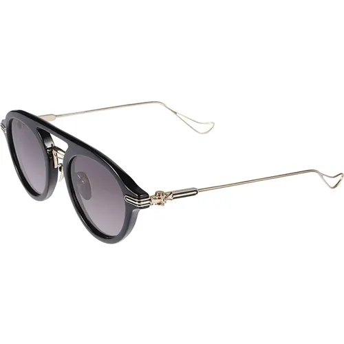 Gold Plated Honey Tunnel Sunglasses , unisex, Sizes: ONE SIZE - Chrome Hearts - Modalova