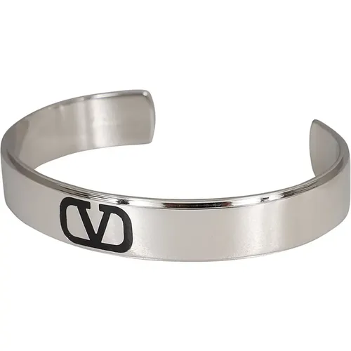 P0N Palladium Nero Vlogo Signature Armband - Valentino Garavani - Modalova