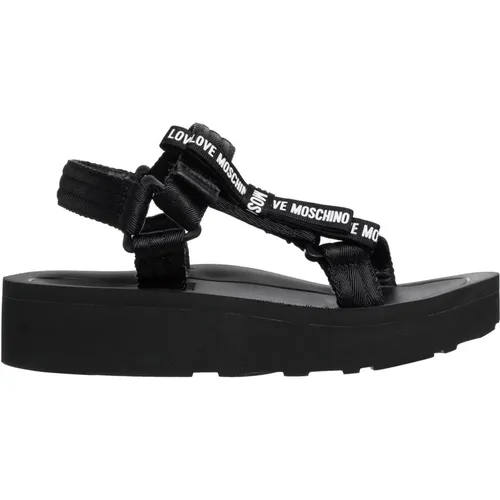 Adjustable Strap Sandals , female, Sizes: 3 UK - Love Moschino - Modalova