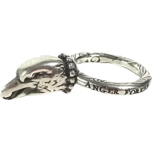 Pre-owned Silver rings , male, Sizes: ONE SIZE - Gucci Vintage - Modalova