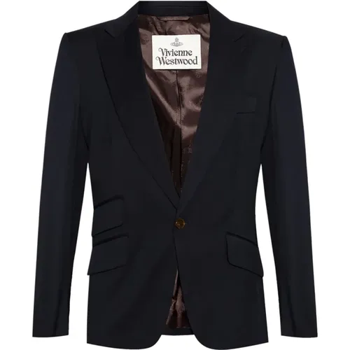 Blaue Woll-Peak-Lapel-Jacke - Vivienne Westwood - Modalova