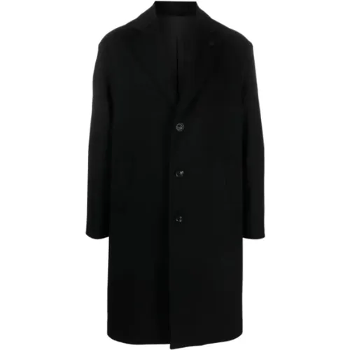 Wool Coat with Safety Pin Detail , male, Sizes: L, XL, 3XL, M - Lardini - Modalova