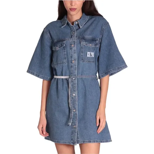 Shirt Dresses , female, Sizes: M, S, L, XS - Calvin Klein Jeans - Modalova