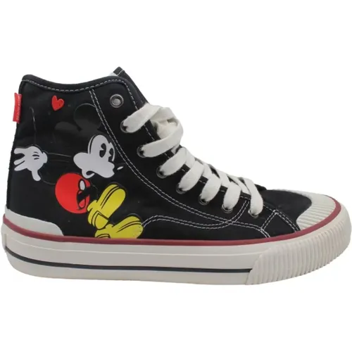 Schwarze Mickey Mouse Damensneakers , Damen, Größe: 38 EU - MOA - Master OF Arts - Modalova