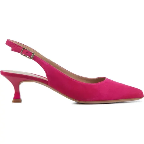 Fuchsia Suede Jamal Model Pumps , Damen, Größe: 37 1/2 EU - Unisa - Modalova