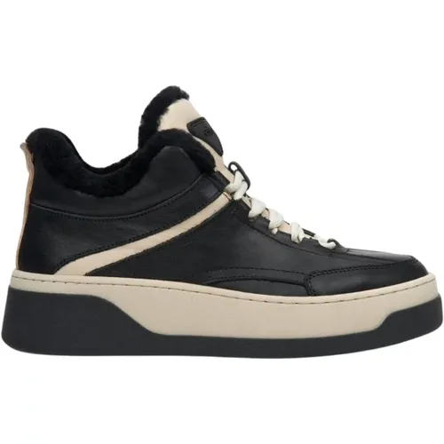 Damen Schwarze & Beige Winter Sneakers mit Fellfutter Er00112030 , Damen, Größe: 36 EU - Estro - Modalova