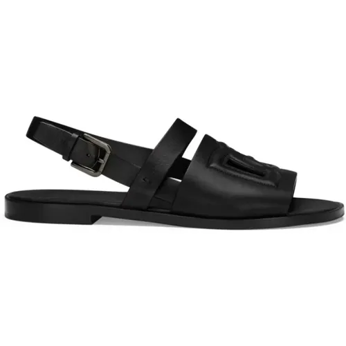 Leather Slippers , male, Sizes: 6 UK, 8 UK, 11 UK, 9 UK, 7 UK - Dolce & Gabbana - Modalova