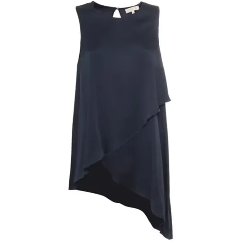 Bluse aus blauem Seidenmix ohne Ärmel , Damen, Größe: XL - Antonelli Firenze - Modalova