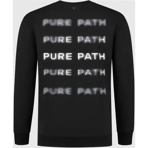 Blurred Wordmark Sweater Men , male, Sizes: M, XL, S - Pure Path - Modalova