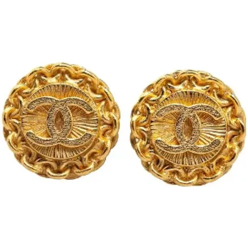 Pre-owned Metal earrings , female, Sizes: ONE SIZE - Chanel Vintage - Modalova