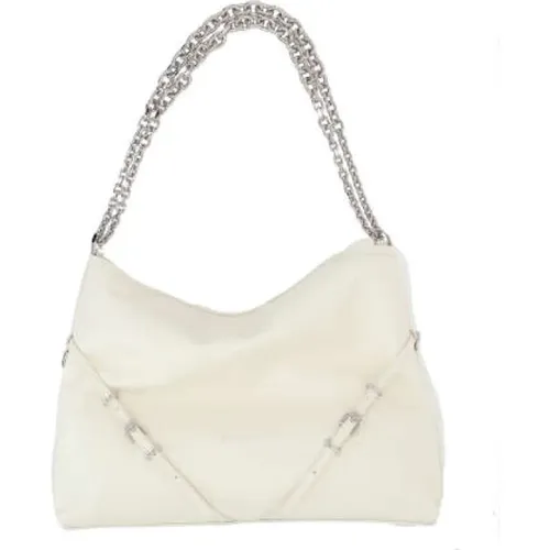 Ivory Hammered Leather Shoulder Bag , female, Sizes: ONE SIZE - Givenchy - Modalova