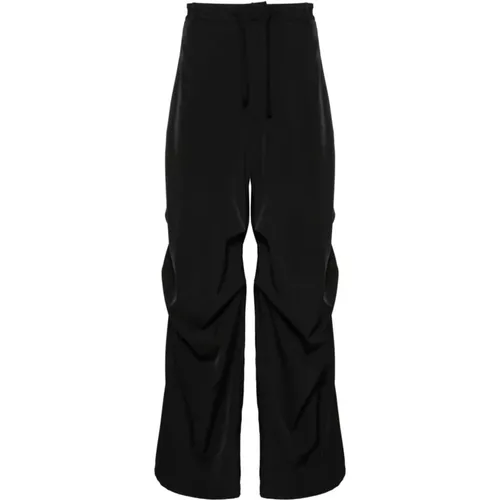 Gathered Detail Wide Leg Trousers , male, Sizes: S - MM6 Maison Margiela - Modalova