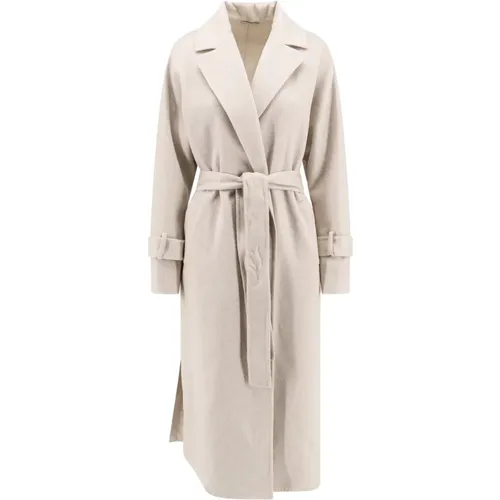 Cashmere Belted Coat Aw24 , female, Sizes: XS, S - BRUNELLO CUCINELLI - Modalova