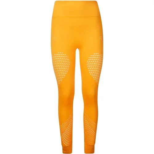 High-Waisted Logo Print Leggings , female, Sizes: S, L, M - adidas by stella mccartney - Modalova