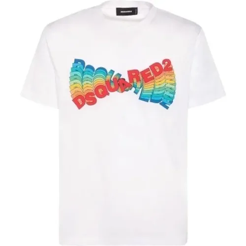 Lässiges Baumwoll T-Shirt , Herren, Größe: M - Dsquared2 - Modalova