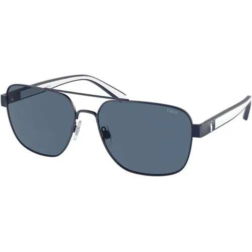 Blaues Gestell Dunkelblaue Gläser Sonnenbrille - Polo Ralph Lauren - Modalova