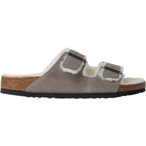 Shearling Zwei Riemen Sandalen - Birkenstock - Modalova