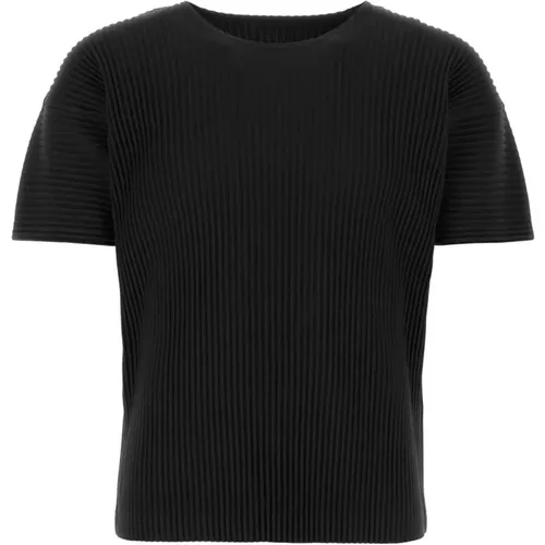Schwarzes Polyester-T-Shirt - Issey Miyake - Modalova