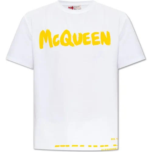 T-Shirt mit Logo , Herren, Größe: XL - alexander mcqueen - Modalova