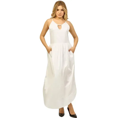 Cotton Pleated Maxi Dress , female, Sizes: M, XS, L, S, 2XS, XL - Jijil - Modalova