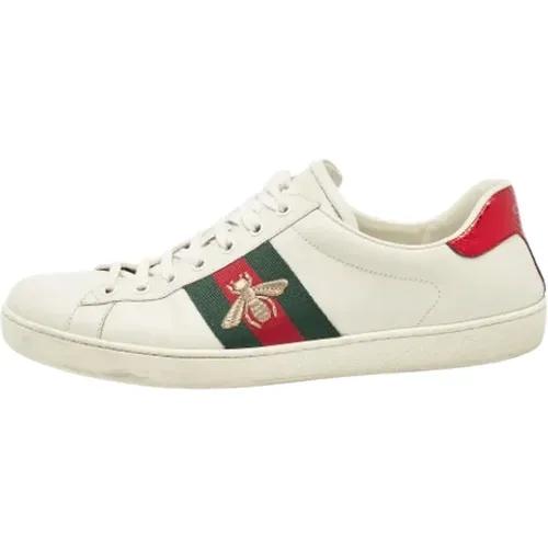 Pre-owned Leather sneakers , male, Sizes: 8 1/2 UK - Gucci Vintage - Modalova