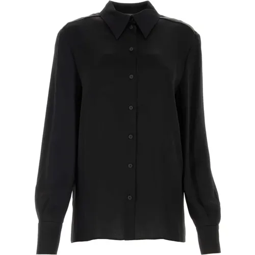 Elegante Schwarze Satinbluse - alberta ferretti - Modalova