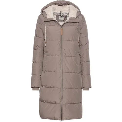 Quilted Jacket with Hood and Ribbed Cuffs , female, Sizes: 2XL, L, M, XL - camel active - Modalova