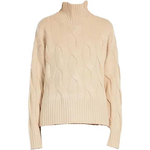 Cashmere Wool Ribbed Sweater , female, Sizes: L - Max Mara Studio - Modalova