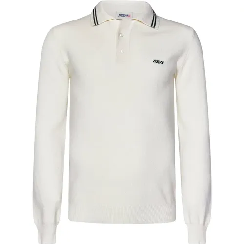 Knit Polo Shirt with Logo , male, Sizes: S, M, L - Autry - Modalova