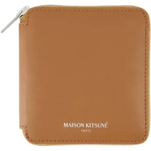 Leather wallets , female, Sizes: ONE SIZE - Maison Kitsuné - Modalova