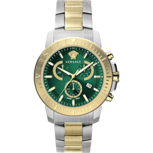 New Chrono Chronograph Urban Sport Watch , male, Sizes: ONE SIZE - Versace - Modalova