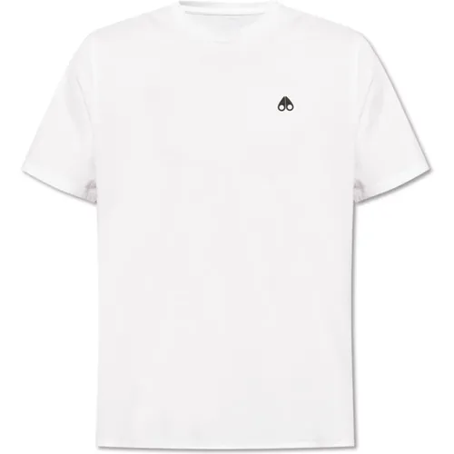 T-Shirt mit Logo , Herren, Größe: L - Moose Knuckles - Modalova