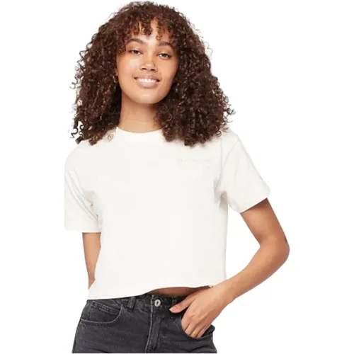 Kurzarm T-Shirt , Damen, Größe: S - Champion - Modalova