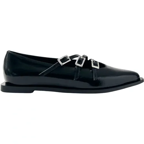 Jive Onix Schwarze Leder-Ballettflats - ALOHAS - Modalova