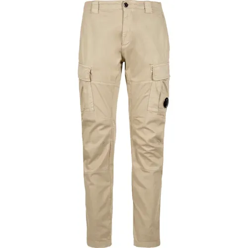 Brown Stretch Cargo Pants , male, Sizes: L - C.P. Company - Modalova