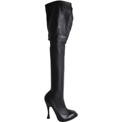 Pre-owned Leather boots , female, Sizes: 7 UK - Alexander McQueen Pre-owned - Modalova