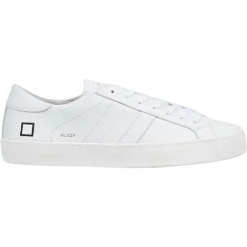 Weiße Leder Low Top Sneakers , Herren, Größe: 41 EU - D.A.T.E. - Modalova