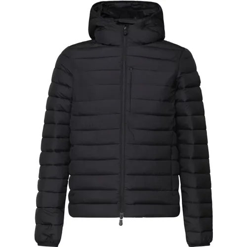 Padded Hooded Jacket with Zip , male, Sizes: L, S, XL, M - Save The Duck - Modalova