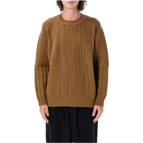 Kamel Cable Knit Pullover Aw24 - Comme des Garçons - Modalova