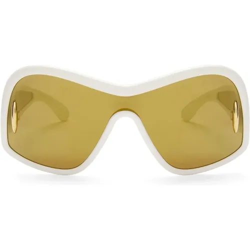 Mask Sunglasses with Gold Lens , male, Sizes: ONE SIZE - Loewe - Modalova