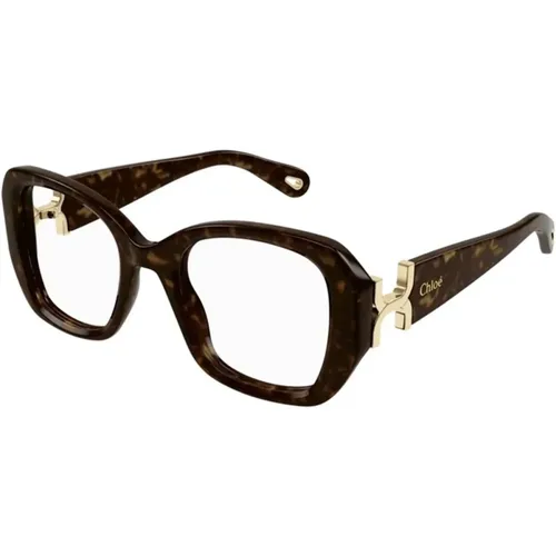 Stylische Havana Sonnenbrille , Damen, Größe: 51 MM - Chloé - Modalova