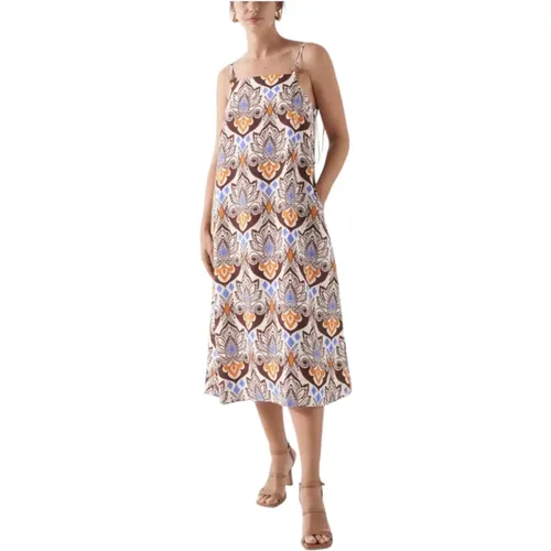 Linen Summer Dress , female, Sizes: S, M, L, XS - Salsa - Modalova