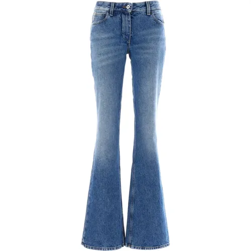 Flared Jeans , female, Sizes: W26, W27 - Off White - Modalova