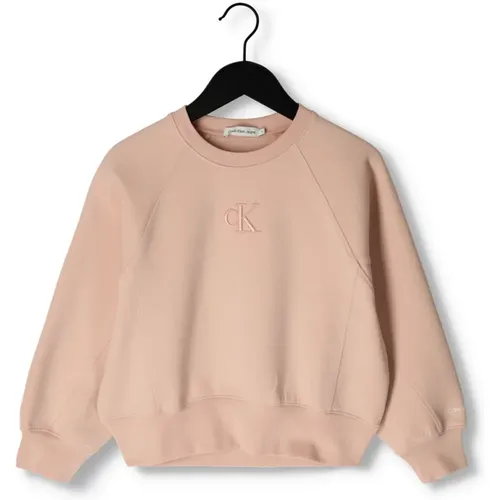 Bestickter Sweatshirt Mädchen Rosa - Calvin Klein - Modalova