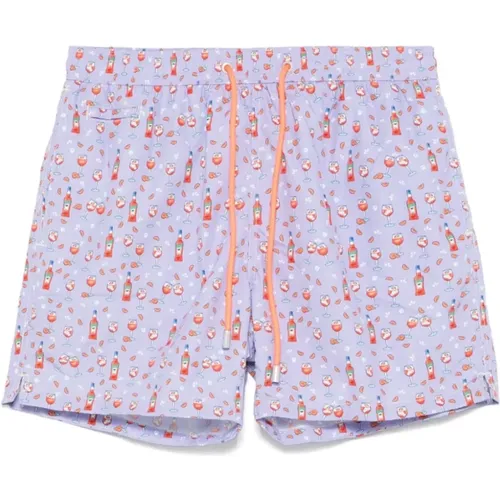 Lilac Sea Clothing with Aperol Spritz Print , male, Sizes: S - MC2 Saint Barth - Modalova