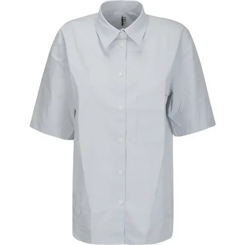 Poplin Short-Sleeve Shirt , female, Sizes: S - TotêMe - Modalova