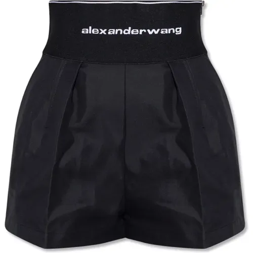 Shorts mit Logo , Damen, Größe: S - alexander wang - Modalova